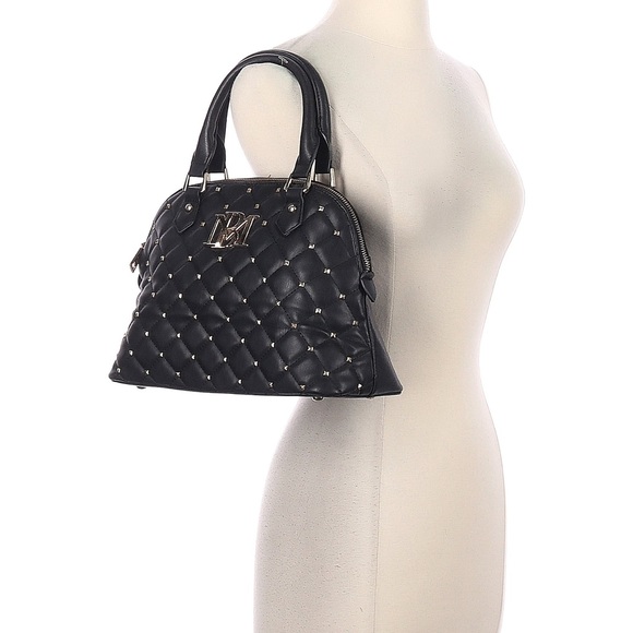 Badgley Mischka Quilted Black Satchel - Picture 4 of 9